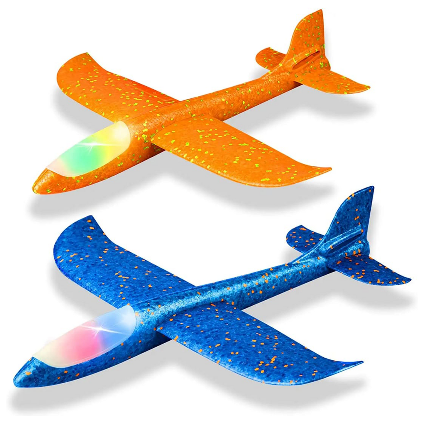 LED Light-Up Foam Glider Airplane Toys, Flying Plane for Kids