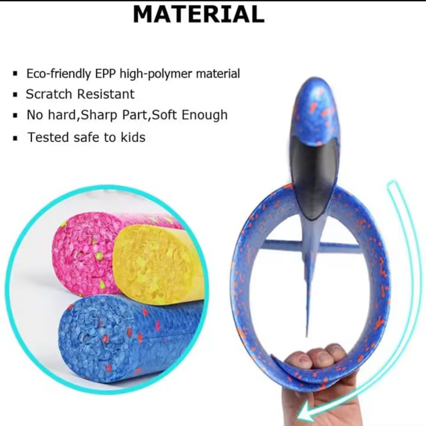 LED Light-Up Foam Glider Airplane Toys, Flying Plane for Kids