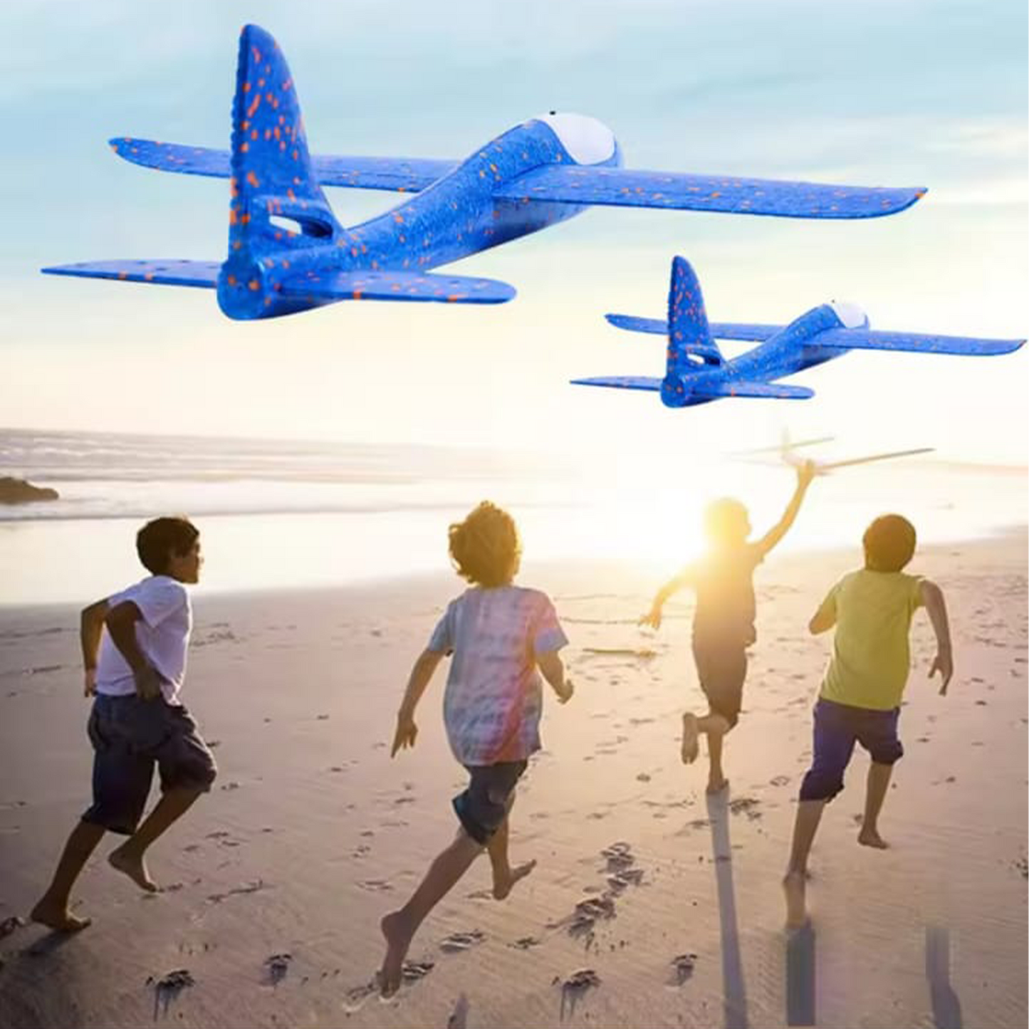 LED Light-Up Foam Glider Airplane Toys, Flying Plane for Kids